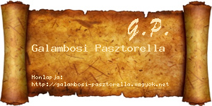 Galambosi Pasztorella névjegykártya